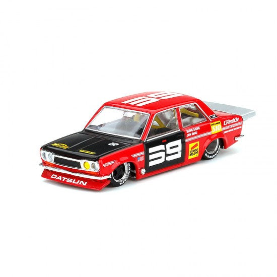 MINI GT 1/64 DATSUN 510 PRO STREET SUNG KANG SK510 RED LHD DIECAST SCALE MODEL CAR - Precinto