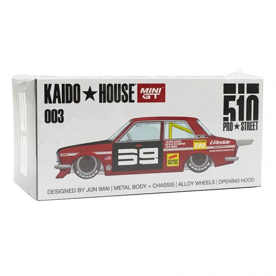 MINI GT 1/64 DATSUN 510 PRO STREET SUNG KANG SK510 RED LHD DIECAST SCALE MODEL CAR - Precinto