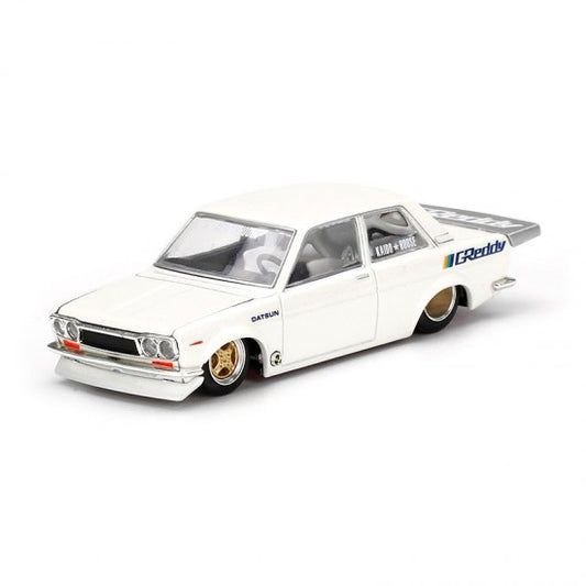 MINI GT 1/64 DATSUN 510 PRO STREET GREDDY PEARL WHITE LHD DIECAST SCALE MODEL CAR - Precintado