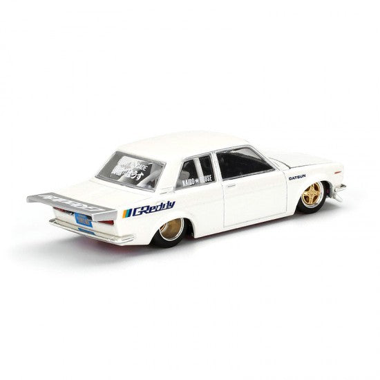 MINI GT 1/64 DATSUN 510 PRO STREET GREDDY PEARL WHITE LHD DIECAST SCALE MODEL CAR - Precintado