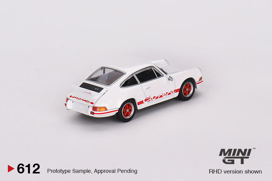 MINI GT - 612 - Porsche 911 Carrera RS 2.7 Grand Prix White with Red Livery