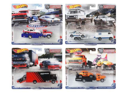 HOT WHEELS 1/64 Team Transport assortment of 4 - CAJA SELLADA