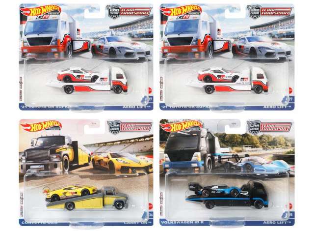 HOT WHEELS 1/64 Team Transport assortment of 4 - CAJA SELLADA