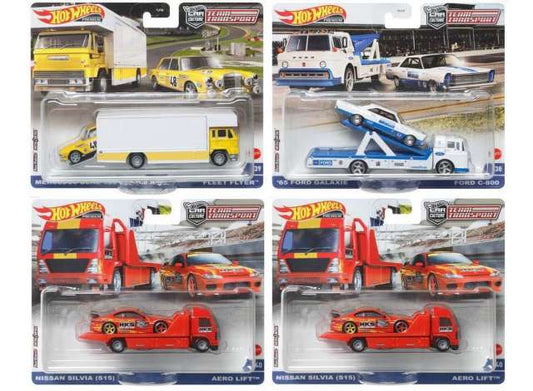 HOT WHEELS 1/64 Team Transport assortment of 4 - CAJA SELLADA