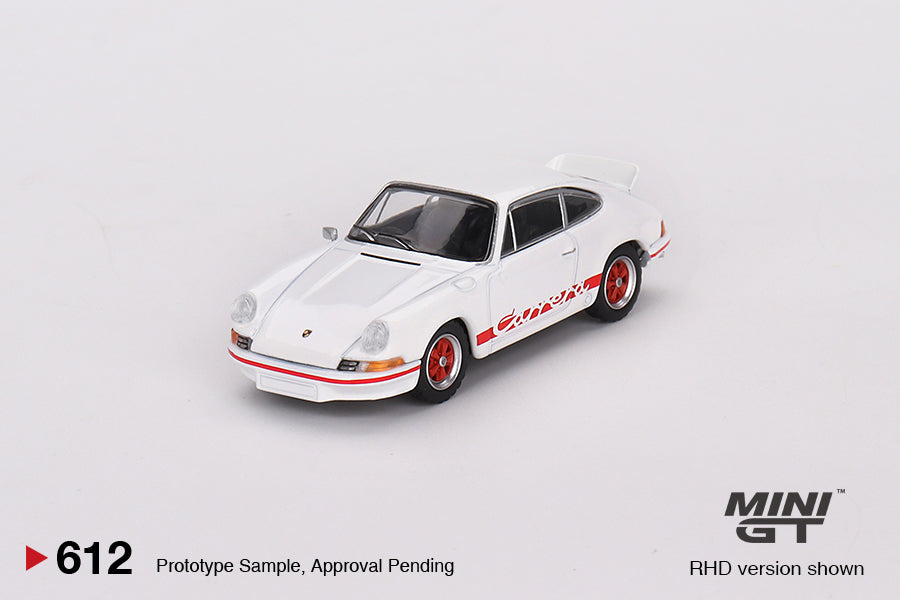 MINI GT - 612 - Porsche 911 Carrera RS 2.7 Grand Prix White with Red Livery