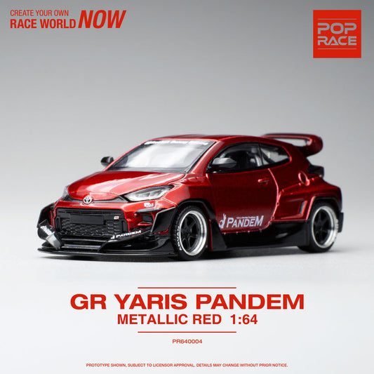 Pop Race 1/64 Yaris GR Pandem Rouge