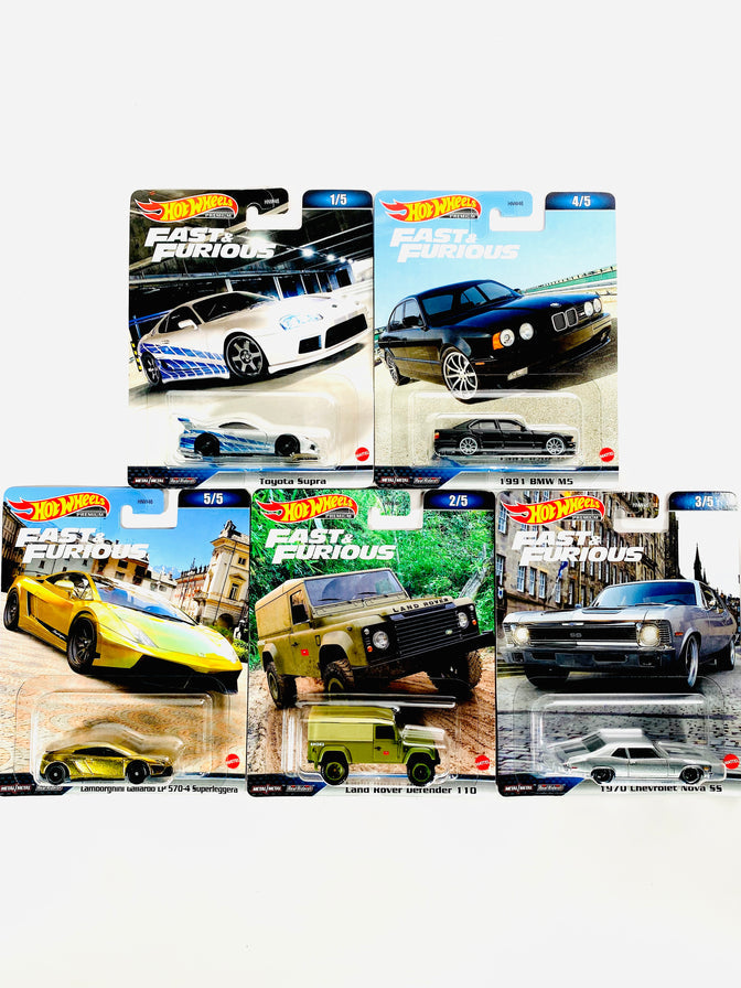 HOT WHEELS 2023 FAST & FURIOUS CASE D (Set of 5 Cars)