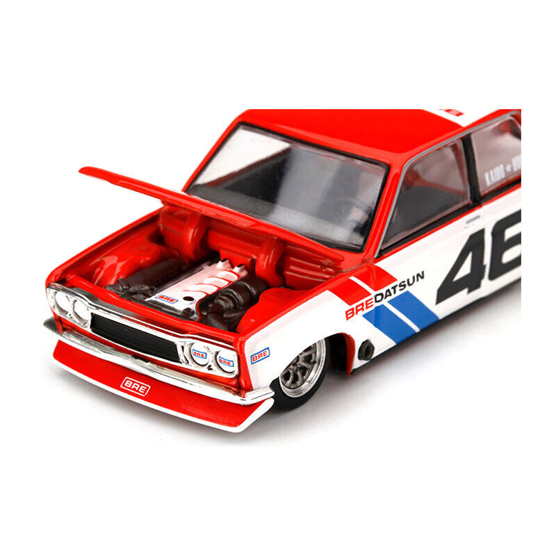 MINI GT - KAIDO HOUSE -  MGTKHMG006 Datsun 510 Pro Street BRE510 V2 rojo/blanco (LHD) 1:64