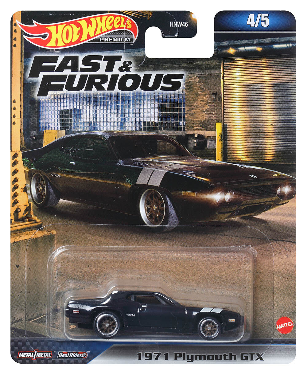 Plymouth GTX Fast & Furious Premium 2023 1971 en 1:64 Hot Wheels HNW55 HNW46