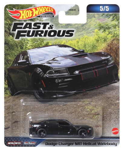 Hot Wheels HNW46-HNW50 Dodge Charger SRT Hellcat Widebody negro Fast & Furious